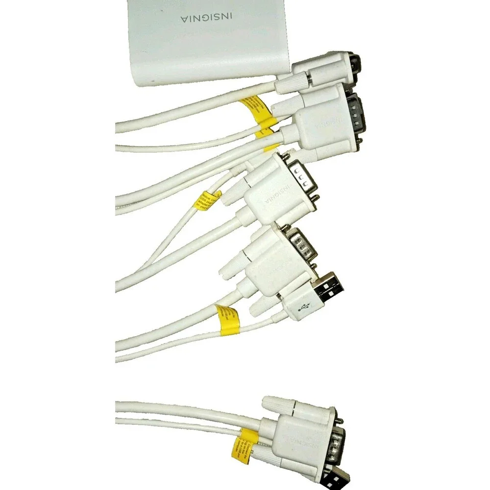 HDMI to VGA USB to DisplayPort RJ45 Ethernet Cable 9pc Tech Adapter Lot Insignia